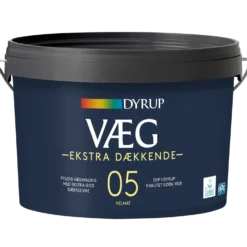 Dyrup vægmaling ekstra dækkende 5 hvid 2,25 L