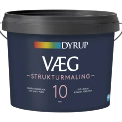 Dyrup væg strukturmaling 10 hvid 9 L