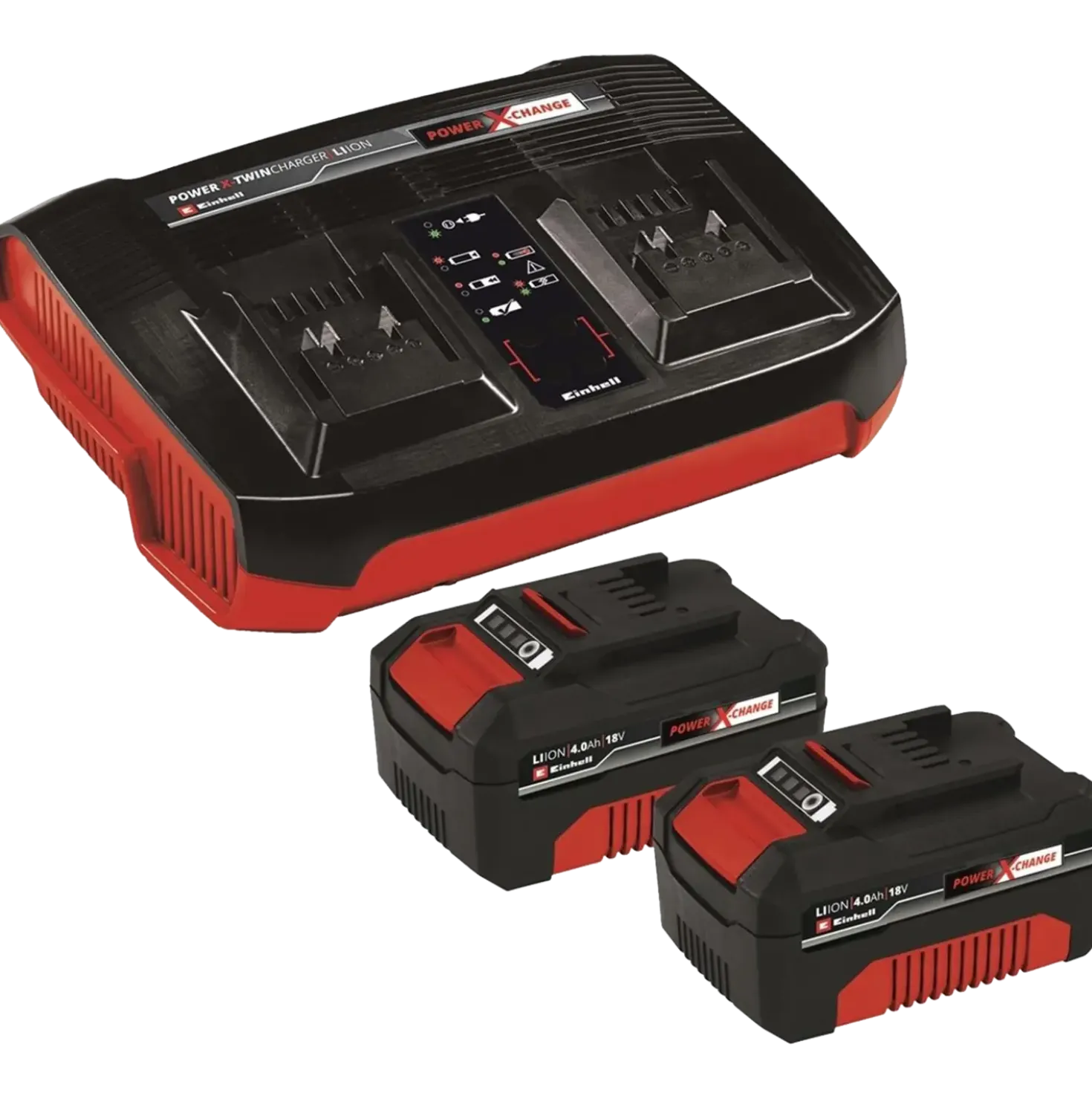 Einhell Power-X-Change starterkit 2x18V/4,0A og twin oplader