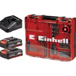 Einhell TE-CD 18/40 Li-i 18V slagboremaskine m/64 dele tilbehør - inkl. 2x2,0Ah batteri og lader