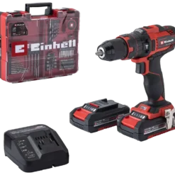 Einhell TE-CD 18/40 Li-i 18V slagboremaskine m/64 dele tilbehør - inkl. 2x2,0Ah batteri og lader