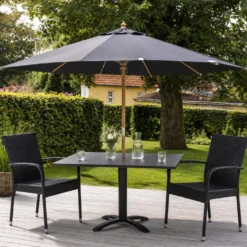 Elba parasol 3x3 m sort