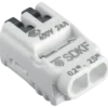 E-Line fjeder samlemuffe 2-polet hvid