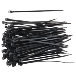 E-Line kabelstrips 2,5x100 mm 100 stk sort