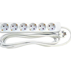E-Line schuko stikdåse 6-vejs 3x1,5mm² 3m