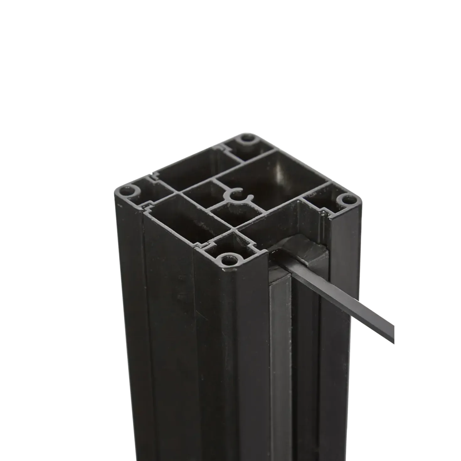 Elmholm alustolpe 80 x 80 mm x 95 cm sort