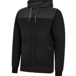 ENGEL 8329-247 Entire sweat cardigan m/hætte sort/antrazitgrå str. L