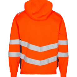 ENGEL Safety sweat cardigan orange/blue ink str. M