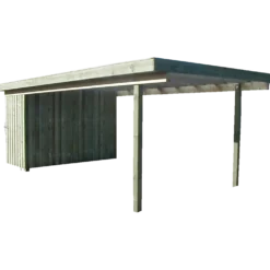 Erik carport med redskabsrum 320x604 cm - m/plast trapeztag