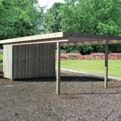 Erik carport med redskabsrum 320x604 cm - m/plast trapeztag