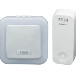 FESH 102050 dørklokke trådløs Wi-Fi til 4 tryk hvid