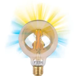 FESH LED dekopære kold/varm E27 5,5W Ø125 mm amber