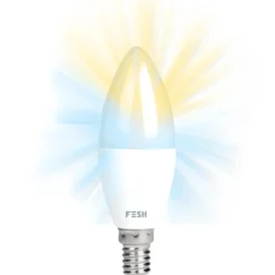 FESH LED kertepære kold/varm E14 5W Ø37 mm hvid