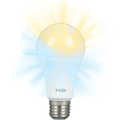 FESH LED pære kold/varm E27 9W Ø60 mm hvid