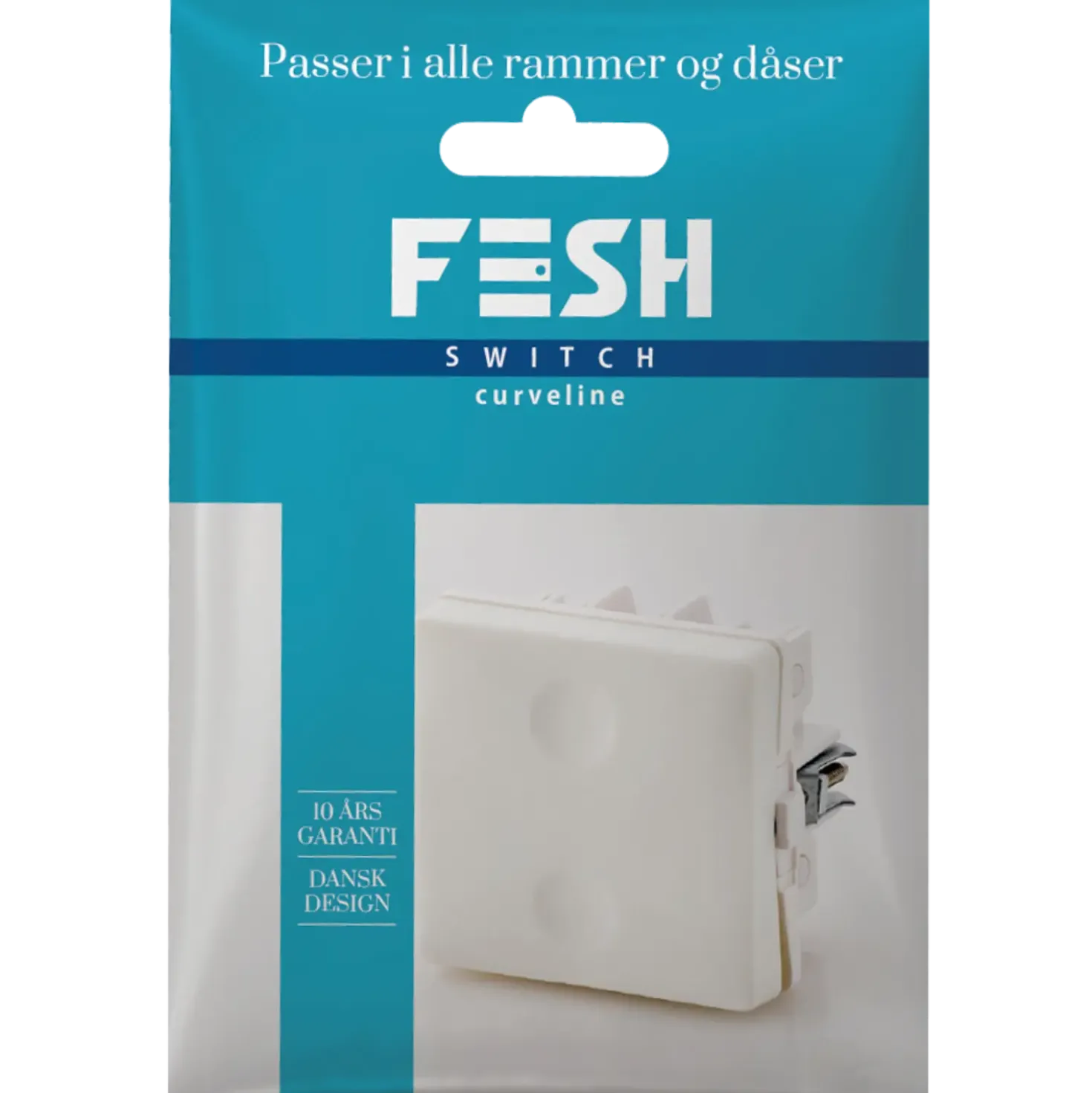 FESH SWITCH Curveline afbryder 1 pol 1,0 hvid