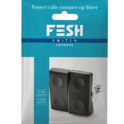 FESH SWITCH Curveline korrespondance afbryder dobbelt 1,0 koksgrå