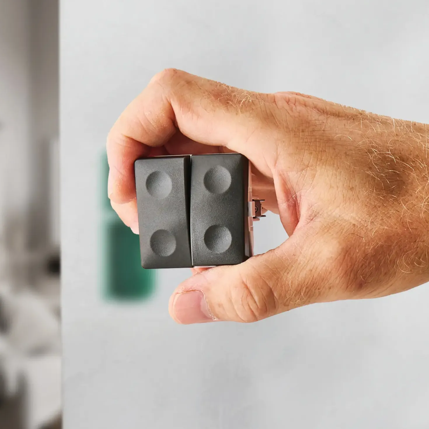 FESH SWITCH Curveline korrespondance afbryder dobbelt 1,0 koksgrå