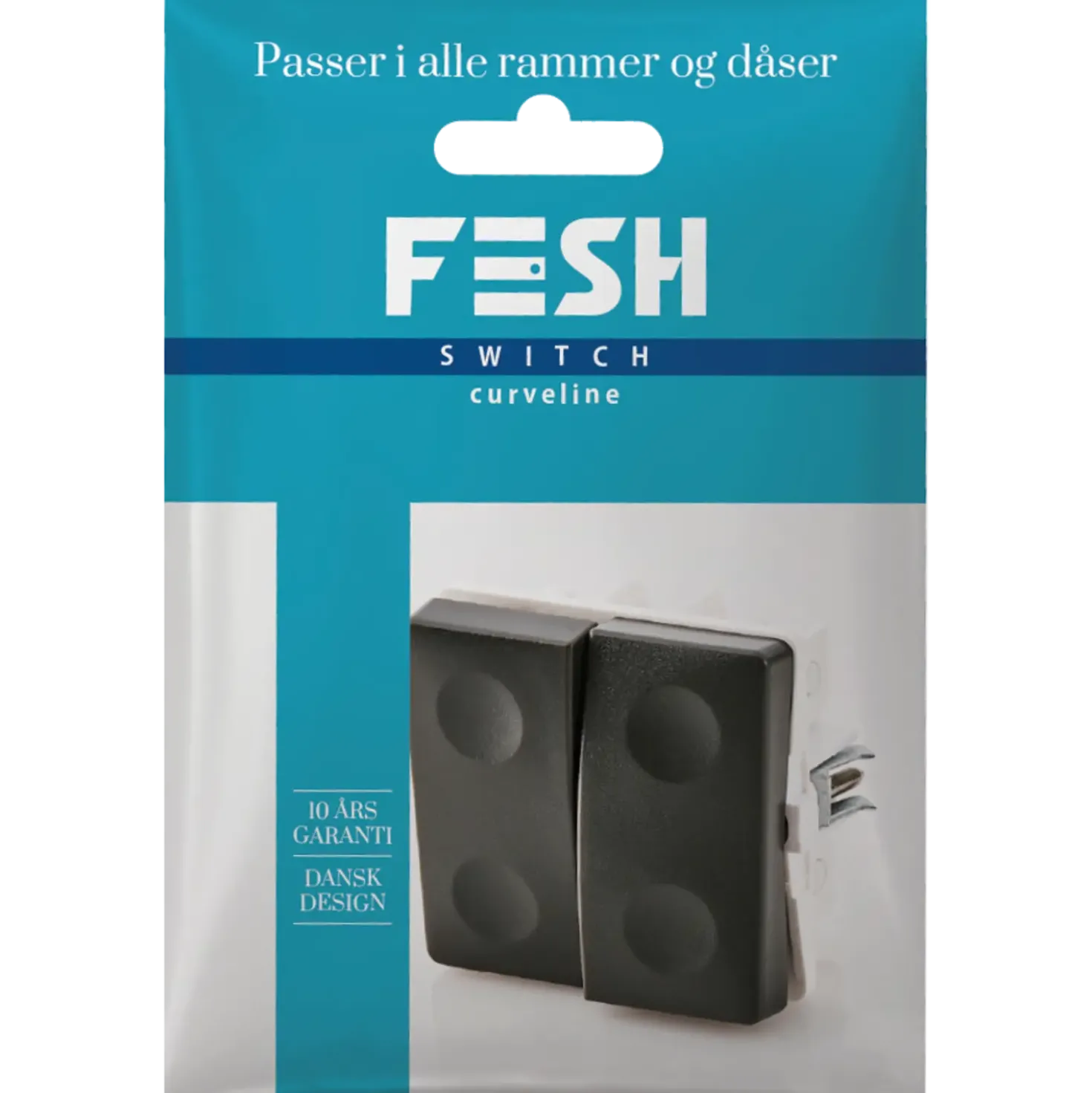 FESH SWITCH Curveline krone afbryder 1,0 koksgrå