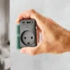 FESH SWITCH Curveline stikudtag 2x USB 1,5 m/jord koksgrå