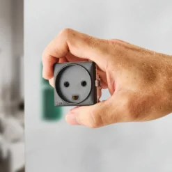 FESH SWITCH Curveline stikudtag 1,0 m/jord koksgrå