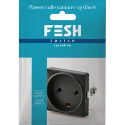 FESH SWITCH Curveline stikudtag 1,0 m/jord koksgrå