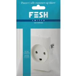 FESH SWITCH Curveline stikudtag 1,5 m/jord hvid
