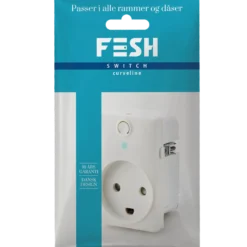 FESH SWITCH SMART Curveline stikudtag 1,5 m/jord hvid