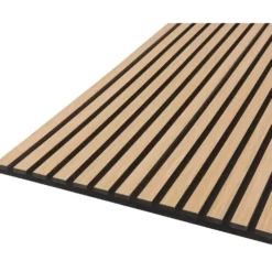 Fibrotech Quanti akustikpanel 18x520x2440 mm light oak m/sort polyester