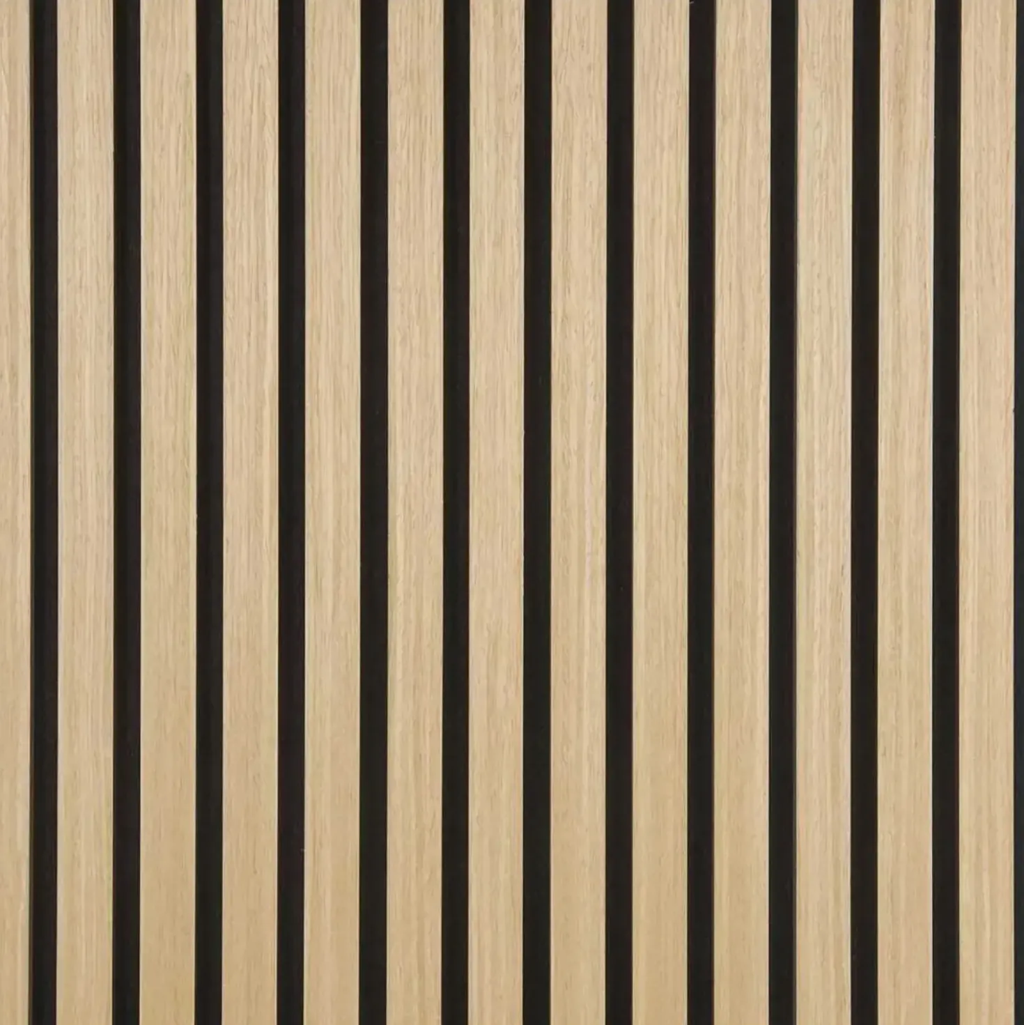 Fibrotech Quanti akustikpanel 18x520x2440 mm light oak m/sort polyester