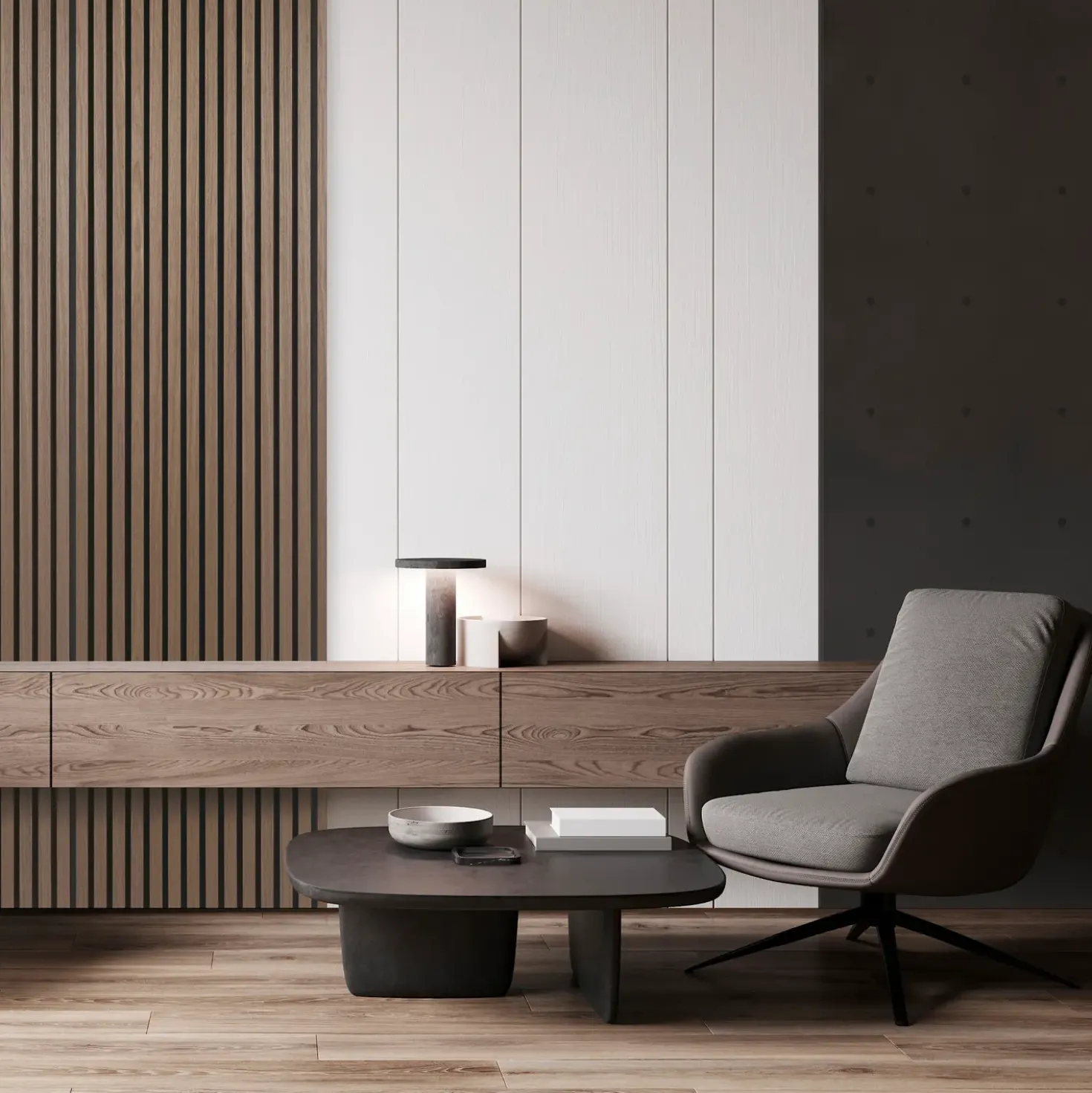 Fibrotech Quanti akustikpanel 18x520x2440 mm walnut