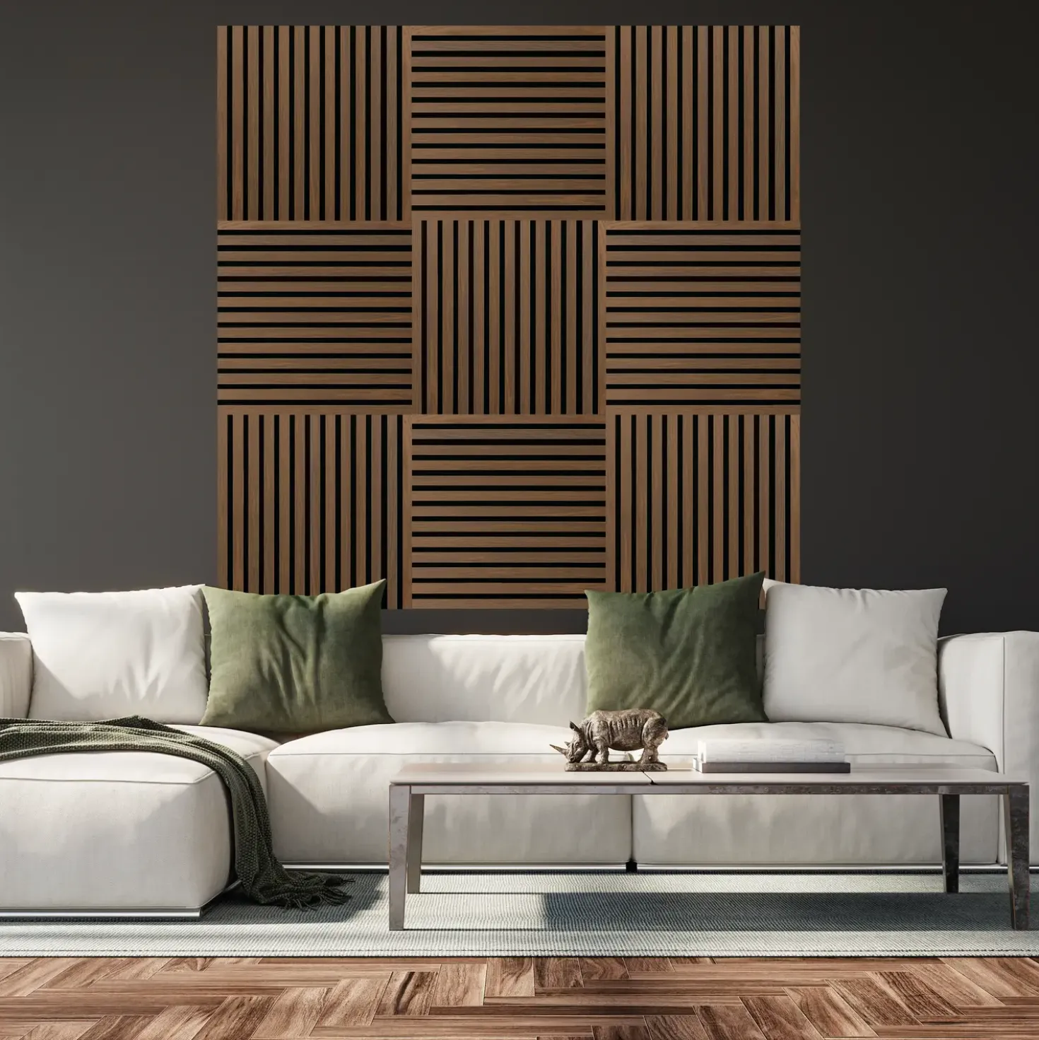 Fibrotech Square akustikpanel 22x520x520 mm oiled oak - pk á 2 stk.