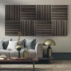 Fibrotech Square akustikpanel 22x520x520 mm grey oak - pk á 2 stk.