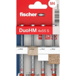 fischer DuoHM hulrumsplug 4x55 S PH TX20 K, panhoved 4 stk.