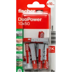 Fischer DuoPower universaldybel 10x50 mm 8 stk