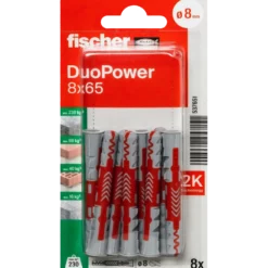 Fischer DuoPower universaldybel 8x65 mm 8 stk