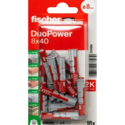 Fischer DuoPower universaldyvel 8x40 mm 18 stk