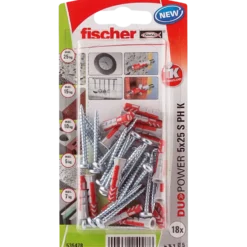Fischer DuoPower universaldybel PH 5x25 mm 18 stk