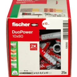 Fischer duopower 10x80 DIY 25 stk.