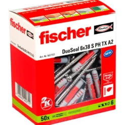 Fischer DuoSeal dyvel S A2 6x38 mm 50 stk