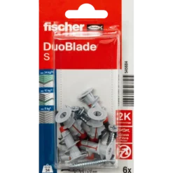 Fischer Gipspladeplug DuoBlade S K NV med skrue 6 stk