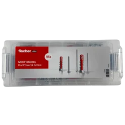Fischer MiniFixtainer DuoPower plugs + skruer 95 stk