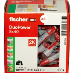 Fischer universaldybel duopower 8x40 DIY 100 stk