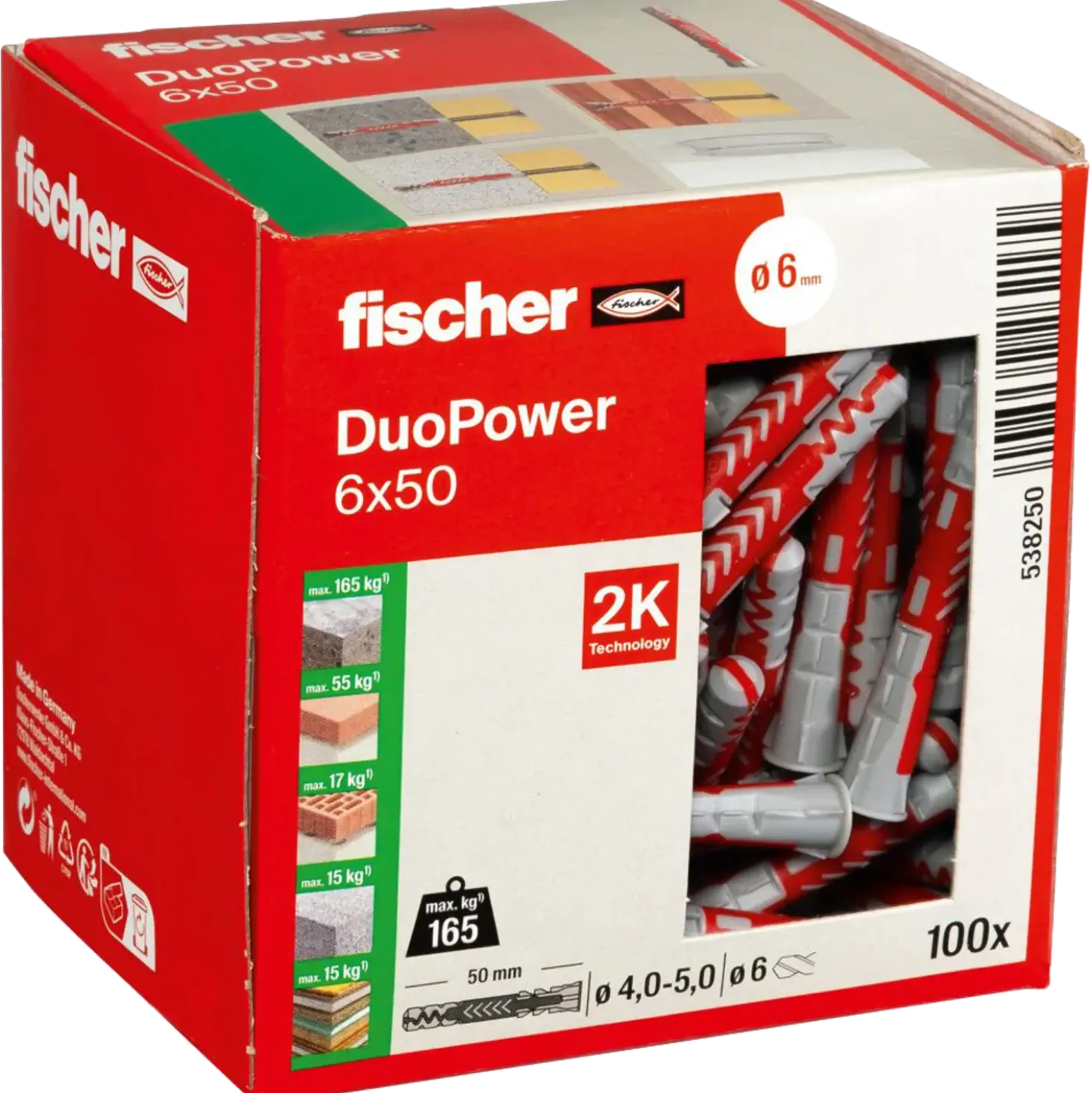 Fischer universaldybel duopower 6x50 DIY 100 stk