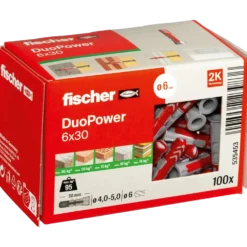 Fischer universaldybel duopower 6x30 DIY 100 stk