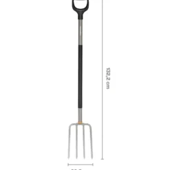 Fiskars ergonomisk havegreb grå