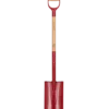 Fiskars spade med afrundet blad, lang skaft