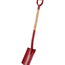 Fiskars spade med afrundet blad, lang skaft