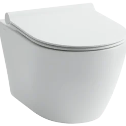 Flow FL60 væghængt toilet rimless hvid - inkl. slim toiletsæde m/softclose