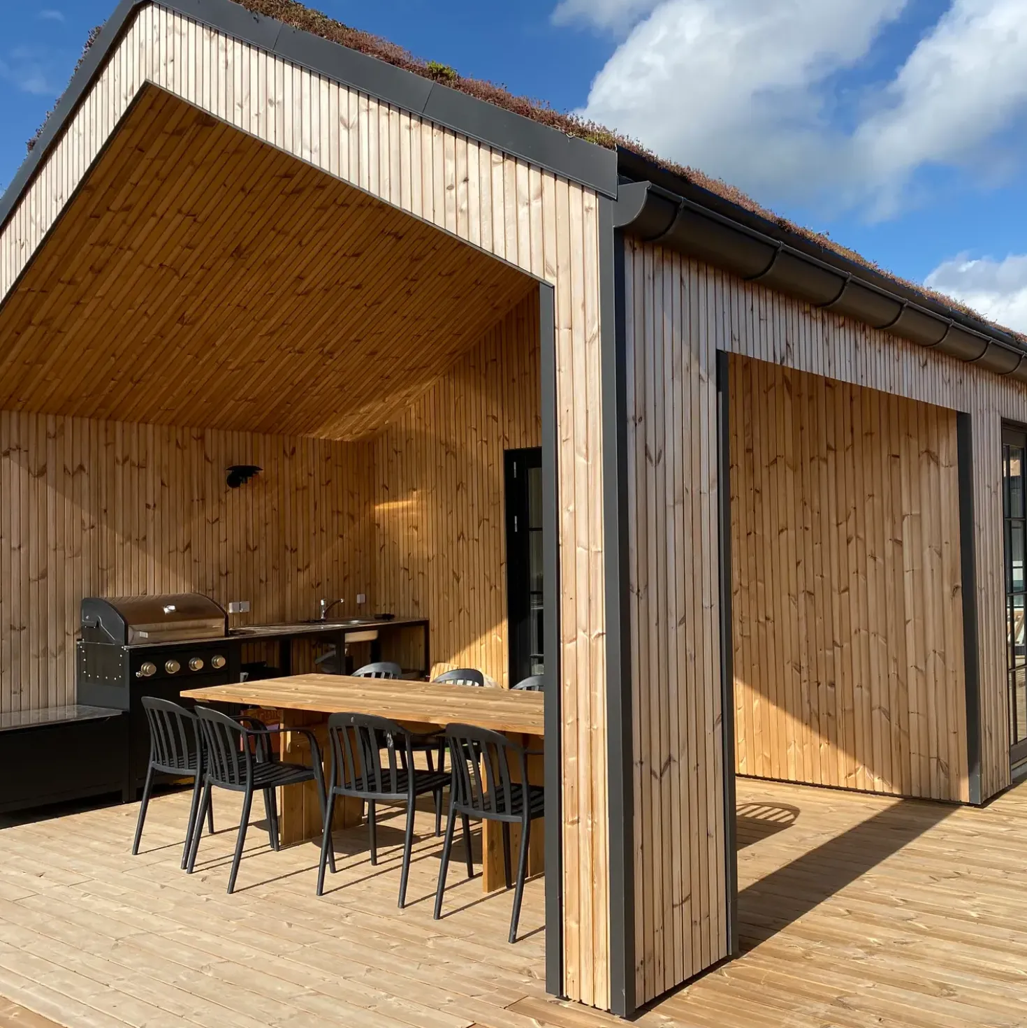 Frøslev Embla® ThermoWood® TGUU beklædning 3365B børstet 21x117 mm fyr x 3,60 m