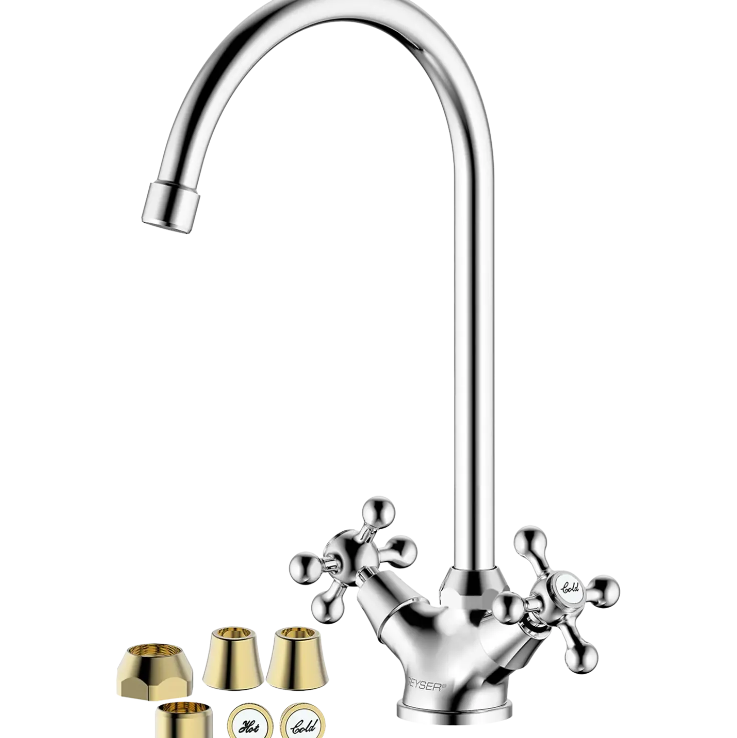 GEYSER Magnolia køkkenarmatur krom